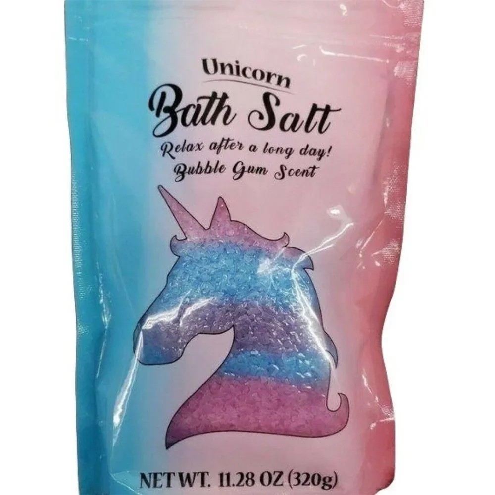 Unicorn Bath Salt Bubble Gum‎ Scent --11.28oz Bubble Bath
